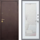 Входная металлическая Дверь Рекс (REX) Лайт 3К Зеркало Пастораль Белый ясень в Пущино