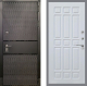 Входная металлическая Дверь Рекс (REX) 15 Черный Кварц FL-33 Белый ясень в Пущино