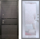 Входная металлическая Дверь Рекс (REX) 15 Черный Кварц Зеркало Пастораль Сандал белый в Пущино