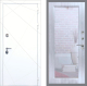 Входная металлическая Дверь Рекс (REX) 13 Силк Сноу Зеркало Пастораль Сандал белый в Пущино