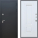 Входная металлическая Дверь Рекс (REX) 5 Черный Муар FL-2 Силк Сноу в Пущино