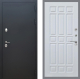 Входная металлическая Дверь Рекс (REX) 5 Черный Муар FL-33 Белый ясень в Пущино
