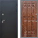 Входная металлическая Дверь Рекс (REX) 5 Черный Муар FL-33 орех тисненый в Пущино