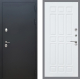 Входная металлическая Дверь Рекс (REX) 5 Черный Муар FL-33 Силк Сноу в Пущино