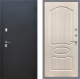 Входная металлическая Дверь Рекс (REX) 5 Черный Муар FL-128 Беленый дуб в Пущино
