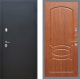 Входная металлическая Дверь Рекс (REX) 5 Черный Муар FL-128 Морёная берёза в Пущино