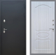 Входная металлическая Дверь Рекс (REX) 5 Черный Муар FL-128 Сандал белый в Пущино