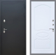 Входная металлическая Дверь Рекс (REX) 5 Черный Муар FL-128 Силк Сноу в Пущино