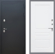 Входная металлическая Дверь Рекс (REX) 5 Черный Муар FL-243 Силк Сноу в Пущино