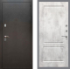 Входная металлическая Дверь Рекс (REX) 5 Серебро Антик FL-117 Бетон светлый в Пущино