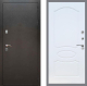 Входная металлическая Дверь Рекс (REX) 5 Серебро Антик FL-128 Белый ясень в Пущино