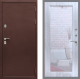 Входная металлическая Дверь Рекс (REX) 5А Зеркало Пастораль Сандал белый в Пущино