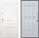 Входная металлическая Дверь Рекс (REX) Премиум-н Силк Сноу FL-33 Белый ясень в Пущино