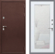 Входная металлическая Дверь Рекс (REX) 5 металл 3 мм Зеркало Пастораль Белый ясень в Пущино