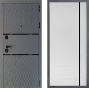 Дверь Дверной континент Диамант Дизайн ФЛ-757 Черное Стекло Софт милк 960х2050 мм