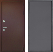 Дверь Дверной континент Рубикон Медь Дизайн ФЛ-649 Графит софт 960х2050 мм