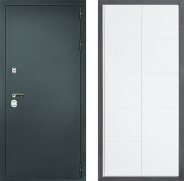 Дверь Дверной континент Рубикон Серебро Дизайн ФЛ-Кватро Белое дерево 960х2050 мм
