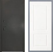 Дверь Заводские двери Эталон 3к антик серебро Доррен Белый софт 960х2050 мм