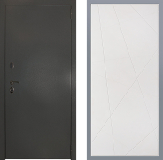 Дверь Заводские двери Эталон 3к антик серебро Флитта Белый софт 960х2050 мм
