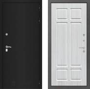 Дверь Лабиринт (LABIRINT) Classic шагрень черная 08 Кристалл вуд 960х2050 мм