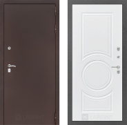 Дверь Лабиринт (LABIRINT) Classic антик медь 23 Белый софт 960х2050 мм