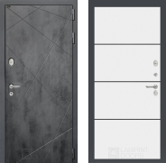 Дверь Лабиринт (LABIRINT) Лофт 25 Белый софт 960х2050 мм