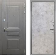 Дверь Интекрон (INTECRON) Брайтон Графит Гладкая Мрамор светлый 960х2050 мм