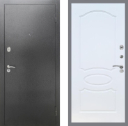 Дверь Рекс (REX) 2А Серебро Антик FL-128 Белый ясень